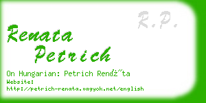 renata petrich business card